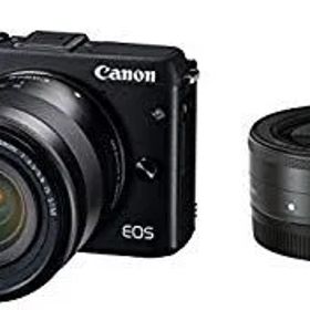 【中古】Canon ミラーレス一眼カメラ EOS M3 ダブルレンズキット(ブラック) EF-M18-55mm F3.5-5.6 IS STM EF-M22mm F2 STM 付属 EOSM3BK-WLK qqffhab