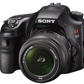 【中古】 SONY ミラーレス一眼 α57 ズームレンズキット DT 18-55mm F3.5-5.6 SAM付属 SLT-A57K