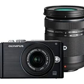 【中古】OLYMPUS ミラーレス一眼 PEN Lite E-PL3 ダブルズームキット ブラック E-PL3 DZKIT BLK