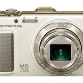 OLYMPUS デジタルカメラ SH-25MR ホワイト iHSテクノロジー GPS・電子コンパス内蔵 1600万画素 裏面照射型CMOS 光学12.5倍ズーム DUAL IS ハイビジョンムービー 3.0型タッチパネルLCD 3Dフォト機(中古品)