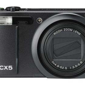 RICOH ハイブリッドAFシステム搭載 光学10.7倍ズーム CX5 ブラック CX5BK(中古品)
