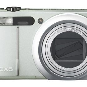 RICOH ハイブリッドAFシステム搭載 光学10.7倍ズーム CX5 グリーンシルバー CX5GS(中古品)