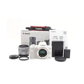 Canon ミラーレス一眼カメラ EOS Kiss M2 標準ズームレンズキット ホワイト KISSM2WH-1545