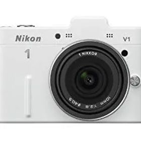 【中古】Nikon ミラーレス一眼カメラ Nikon 1 (ニコンワン) V1 (ブイワン) 薄型レンズキット ホワイトN1 V1ULK WH g6bh9ry
