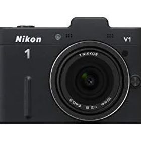 【中古】Nikon ミラーレス一眼カメラ Nikon 1 (ニコンワン) V1 (ブイワン) 薄型レンズキット ブラックN1 V1ULK BK g6bh9ry