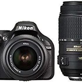 【中古】【非常に良い】Nikon デジタル一眼レフカメラ D5200 ダブルズームキット AF-S DX NIKKOR 18-55mm f/3.5-5.6G VR/ AF-S DX NIKKOR 55-300mm f/4.5-5.6G ED VR ブ i8my