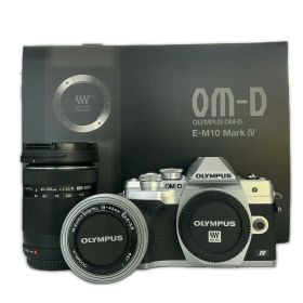 OM-D OM-D ミラーレス一眼カメラ OLYMPUS OM-D E-M10 Mark IV シルバー【中古】