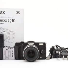 ★美品★ ★ショット数4205回★ ペンタックス PENTAX Q10 ブラック + smc 5-15mm F2.8-4.5 ED AL 充電器付き ARYM6097 #21