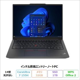 Lenovo ThinkPad E14 Gen 6 ノートPC 21M7CTO1WW Windows11 Pro Office付 CoreUltra7 155H 32GB SSD1TB 14インチ 再生品Aランク