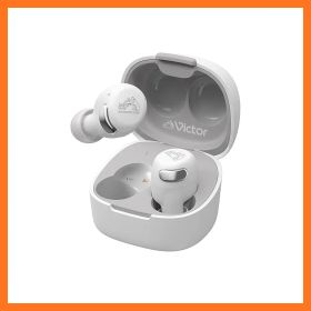 【新品】 JVCケンウッド Victor HA-A30T2-W ワイヤレスイヤホン Bluetooth Ver.5.3 ノイズキャンセリング アプリ対応 マルチポイント 合計27時間再生 マイク付き 小型 軽量 外音取り込み 防水 ホワイト