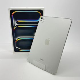 美品 SIMフリー iPad Pro 11インチ M4 Wi-Fi+Cellular 256GB MVW23J/A シルバー バッテリー最大容量100% 付属品完備 純正カバー付属【C7746-80】
