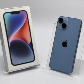 【箱付き中古C】iPhone 14 256GB ブルー バッテリー容量79％ SIMフリー 白ロム