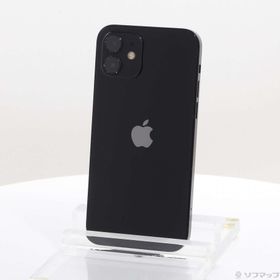 (中古)Apple iPhone12 64GB ブラック MGHN3J/A SIMフリー(371-ud)