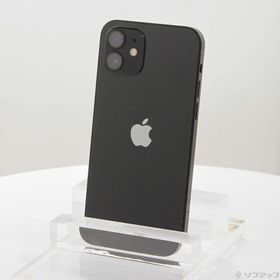 (中古)Apple iPhone12 64GB ブラック MGHN3J/A SIMフリー(269-ud)