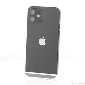 (中古)Apple iPhone12 64GB ブラック MGHN3J/A SIMフリー(368-ud)