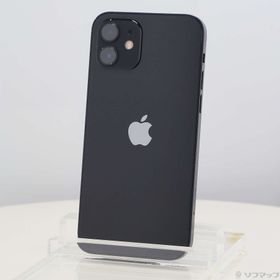 (中古)Apple iPhone12 64GB ブラック MGHN3J/A SIMフリー(258-ud)