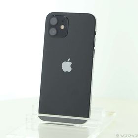 (中古)Apple iPhone12 64GB ブラック MGHN3J/A SIMフリー(258-ud)