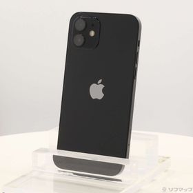 (中古)Apple iPhone12 64GB ブラック MGHN3J/A SIMフリー(247-ud)