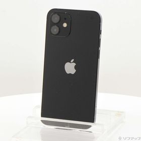 (中古)Apple iPhone12 64GB ブラック MGHN3J/A SIMフリー(258-ud)