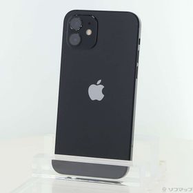 (中古)Apple iPhone12 64GB ブラック MGHN3J/A SIMフリー(377-ud)