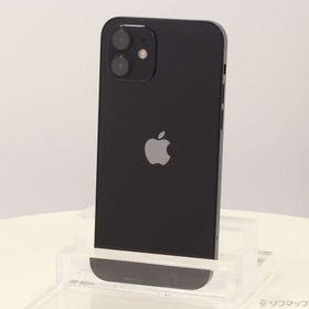 (中古)Apple iPhone12 64GB ブラック MGHN3J/A SIMフリー(368-ud)