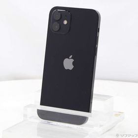 (中古)Apple iPhone12 64GB ブラック MGHN3J/A SIMフリー(368-ud)