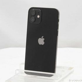 (中古)Apple iPhone12 64GB ブラック MGHN3J/A SIMフリー(348-ud)