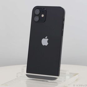 (中古)Apple iPhone12 64GB ブラック MGHN3J/A SIMフリー(377-ud)