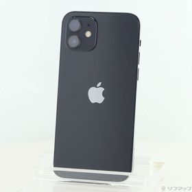 (中古)Apple iPhone12 64GB ブラック MGHN3J/A SIMフリー(258-ud)