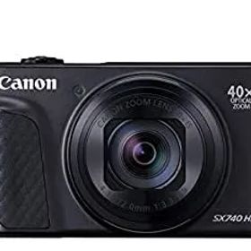 【中古】Canon コンパクトデジタルカメラ PowerShot SX740 HS ブラック 光学40倍ズーム/4K動画/Wi-Fi対応 PSSX740HSBK