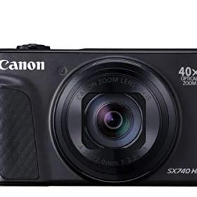Canon コンパクトデジタルカメラ PowerShot SX740 HS ブラック 光学40倍ズーム/4K動画/Wi-Fi対応 PSSX740HSBK(中古品)