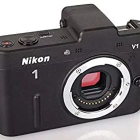 【中古】(非常に良い)Nikon ミラーレス一眼カメラ Nikon 1 (ニコンワン) V1 (ブイワン) ボディ ブラック N1 V1 BK