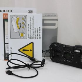【返品保証】 【元箱付き】リコー Ricoh WG-50 5x バッテリー付き コンパクトデジタルカメラ e13424