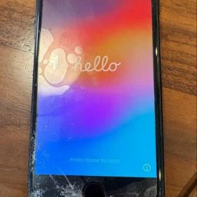 動作確認済 iPhone SE2 64GB スマホ 本体 ブラック 画面割れ