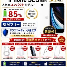 【期間限定特典付】iPhoneSE3 64GB 白 美品