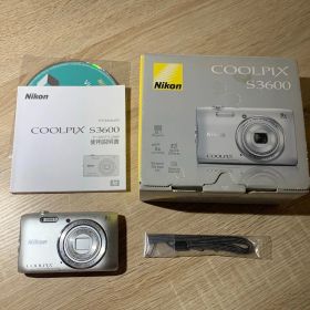 0874 Nikon COOLPIX S3600 シルバー デジカメ 動作確認済み 【宅】