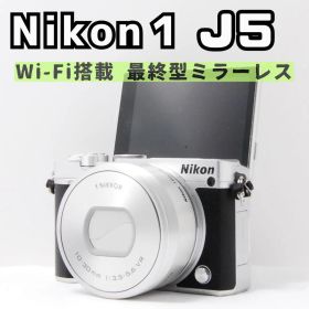 大人気レトロミラーレス Nikon1 J5 自撮りチルト 美品 Wi-Fi