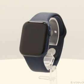 (中古)Apple Apple Watch Series 6 GPS 40mm ブルーアルミニウムケース ディープネイビースポーツバンド(198-ud)