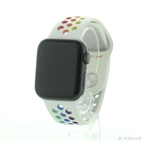 (中古)Apple Apple Watch Series 6 GPS 40mm スペースグレイアルミニウムケース プライドエディションNikeスポーツバンド(258-ud)