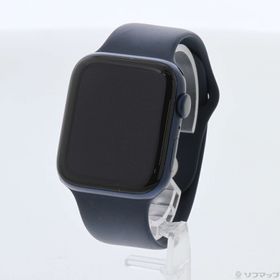 (中古)Apple Apple Watch Series 6 GPS 44mm ブルーアルミニウムケース ディープネイビースポーツバンド(198-ud)