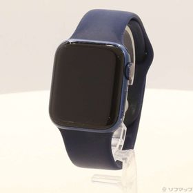 (中古)Apple Apple Watch Series 6 GPS + Cellular 40mm ブルーアルミニウムケース ディープネイビースポーツバンド(377-ud)