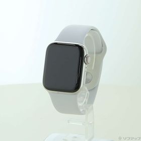 (中古)Apple Apple Watch Series 6 GPS + Cellular 40mm シルバーステンレススチールケース ホワイトスポーツバンド(344-ud)