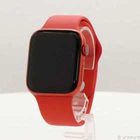 (中古)Apple Apple Watch Series 6 GPS + Cellular 44mm (PRODUCT)REDアルミニウムケース (PRODUCT)REDスポーツバンド(352-ud)