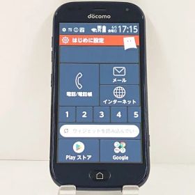 らくらくスマートフォン F-42A ドコモ ネイビー 送料無料 本体 c20554