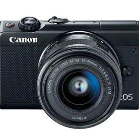 【中古】「非常に良い（無料延長保証）」Canon ミラーレス一眼カメラ EOS M100 EF-M15-45 IS STM レンズキット(ブラック) EOSM100BK1545ISSTMLK