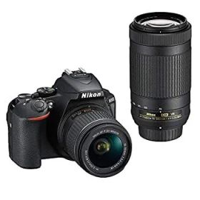 【中古】「非常に良い」Nikon デジタル一眼レフカメラ D5600 ダブルズームキット ブラック D5600WZBK