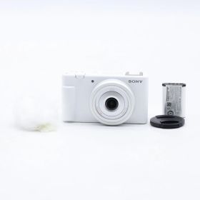SONY VLOGCAM ZV-1F ホワイト｜Vlog向け コンパクトデジタルカメラ｜超広角20mm・高画質動画・背景ぼけ機能 ソニー【中古】