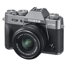 【中古】富士フイルム(FUJIFILM) ミラーレス一眼カメラ X-T30XCレンズキット チャコールシルバー X-T30LK-1545-CS