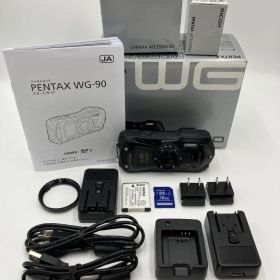 【動作確認済】PENTAX WG-90 ブラック 防水コンパクトデジタルカメラ