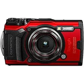 【中古】OLYMPUS デジタルカメラ Tough TG-6 レッド 1200万画素CMOS F2.0 15m 防水 100kgf耐荷重 GPS 内蔵Wi-Fi TG-6RD